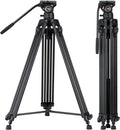Cayer BV30L Video Tripod System, 72 in Heavy Duty Twin Tube - Smooth