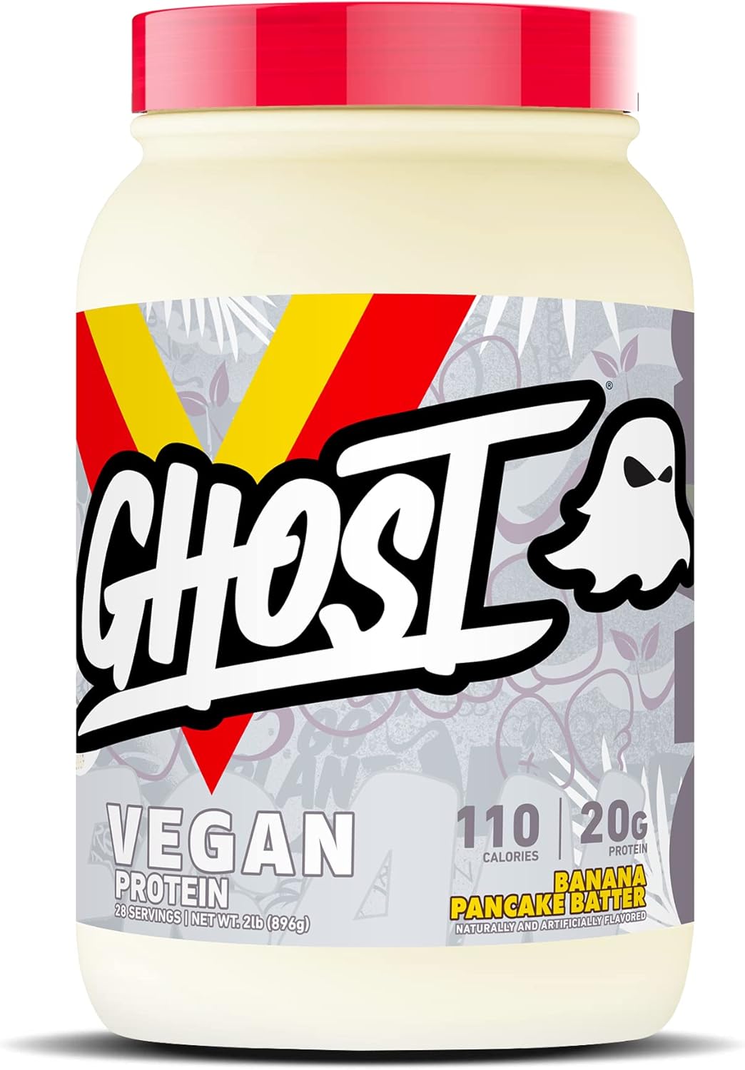 GHOST Vegan Protein Powder - Delicious Banana Pancake Flavor