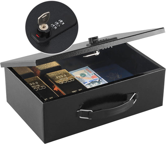KYODOLED Fireproof Lock Box for Documents with Dual Lock System