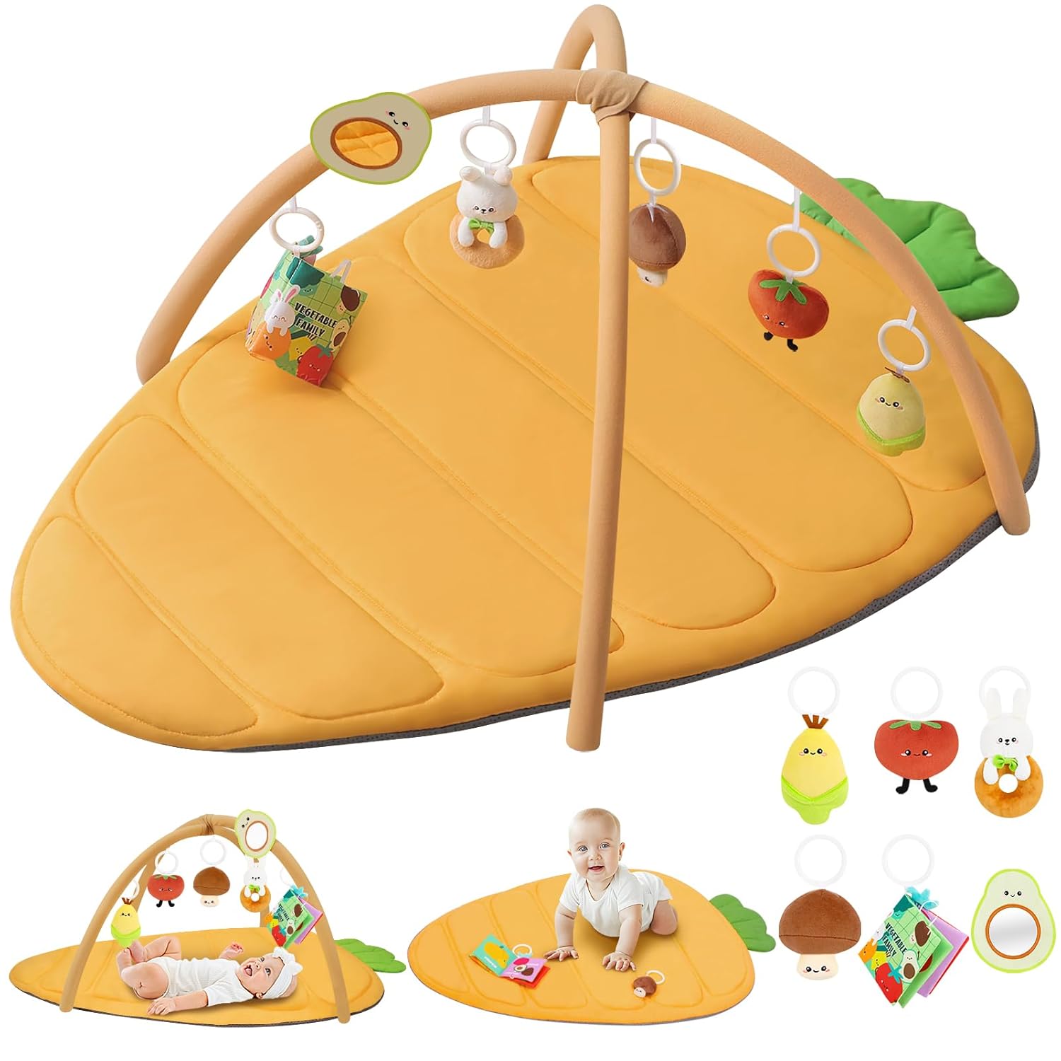 PIIKAGO Carrot Baby Play Mat - Sensory Development