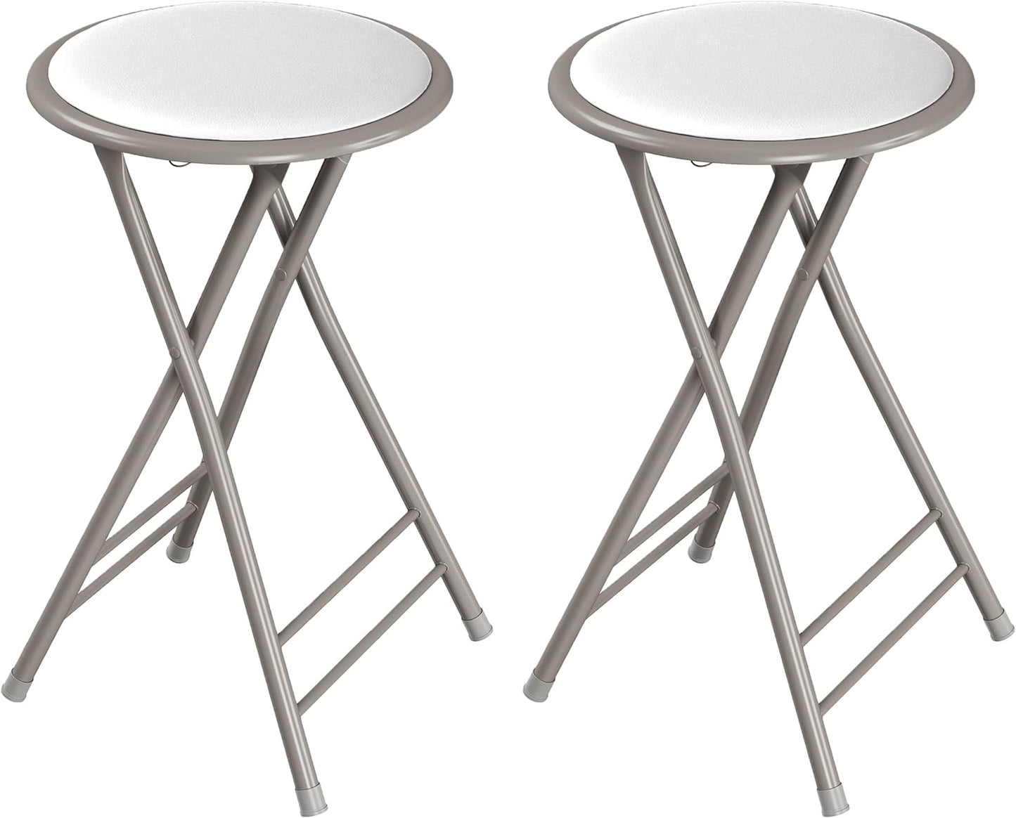 Set of 2 Backless Folding Bar Stools for Kitchen or Game Room