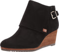 Womens ankle wedge bootie - Comfortable dress wedge with side zip