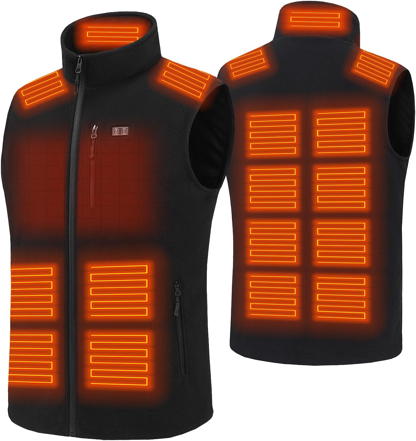 Men and Women Heated Fleece Vest with 15 Heating Zones