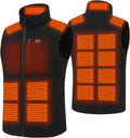 Men and Women Heated Fleece Vest with 16000 mAh Battery - 15-Zone