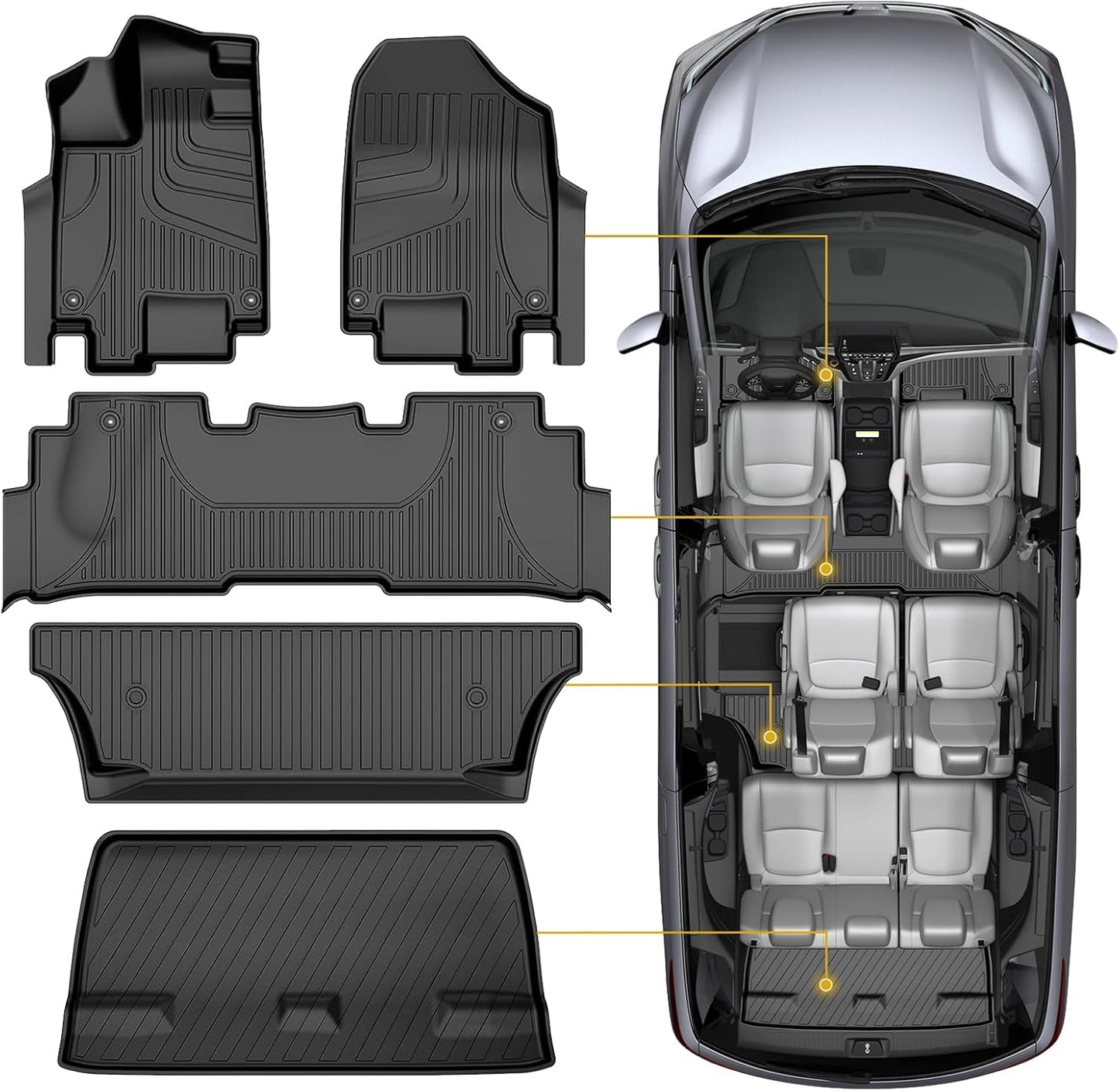 2025 Odyssey Floor Mats & Cargo Liner for Honda Odyssey 2018-2025