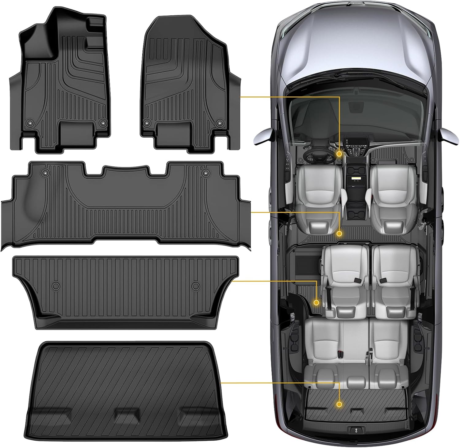 2025 Odyssey Floor Mats & Cargo Liner for Honda Odyssey 2018-2025
