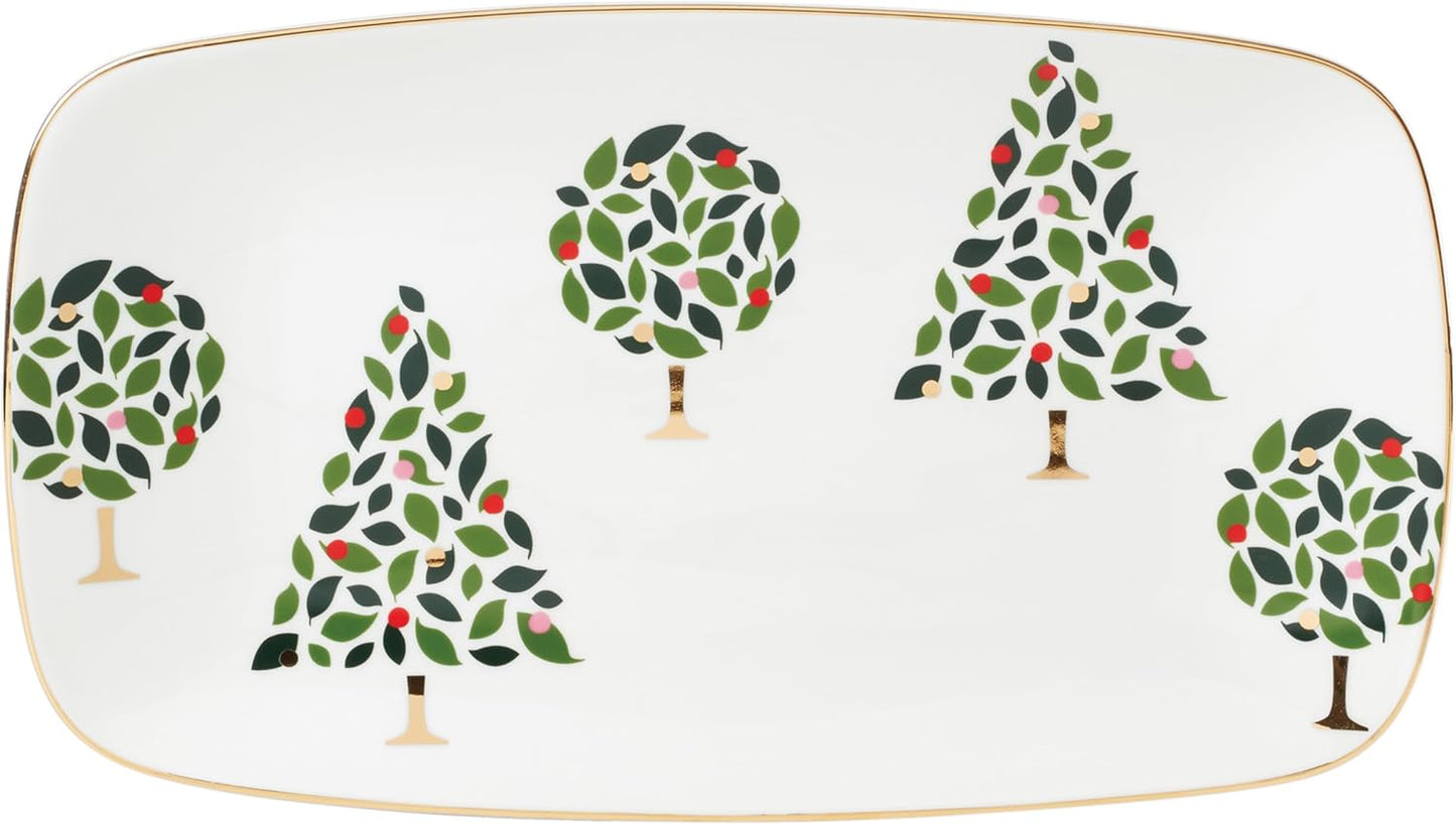 kate spade New York Evergreen Hors D'oeuvres Tray for Entertaining