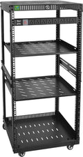 RIVECO 22U Network Rack with Vented Plates - Sturdy 4-Post Rack