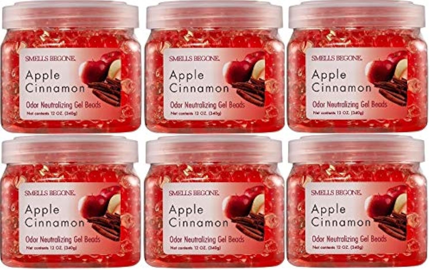 Odor Eliminator Gel Beads - 12 oz Pack of 6 for Fresh Air