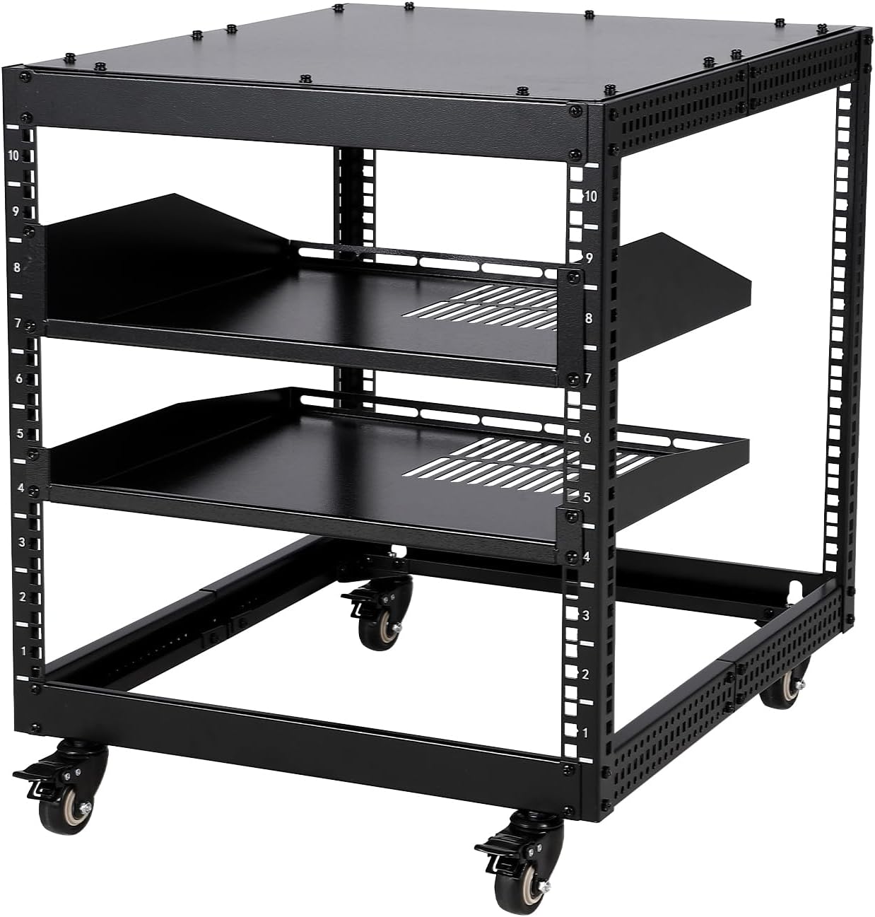 10U Open Network Cabinet for Servers & AV Equipment - Adjustable