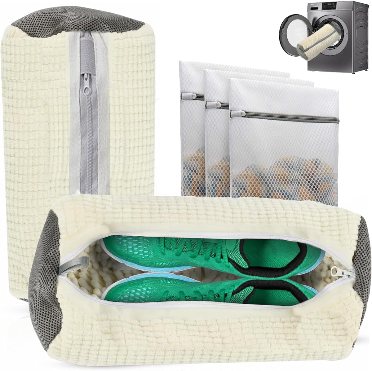 Ultimate Shoe Care Kit: 2-Pack Washer Bags