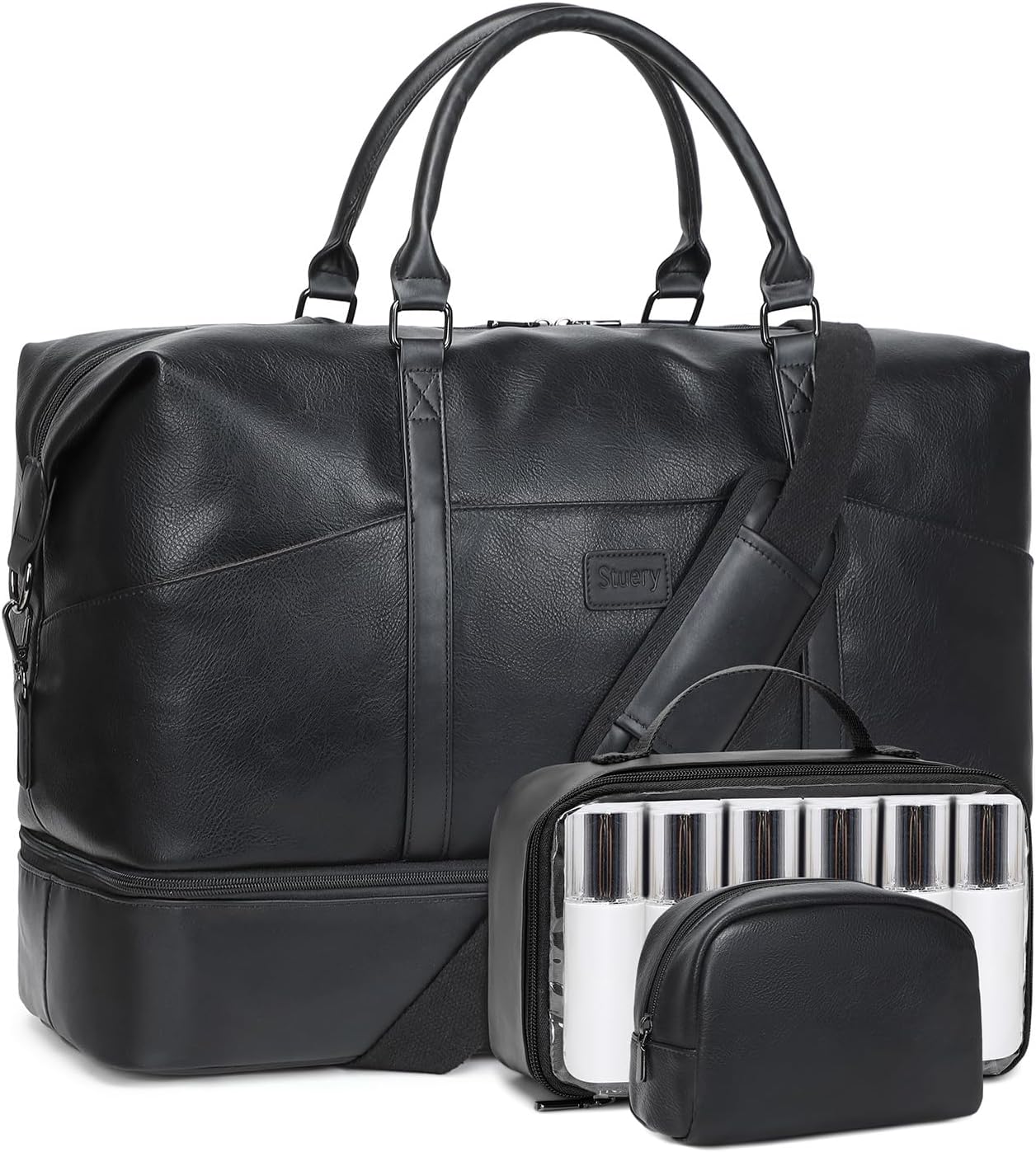 Large Travel Duffel Bag for Women with Shoe Compartment