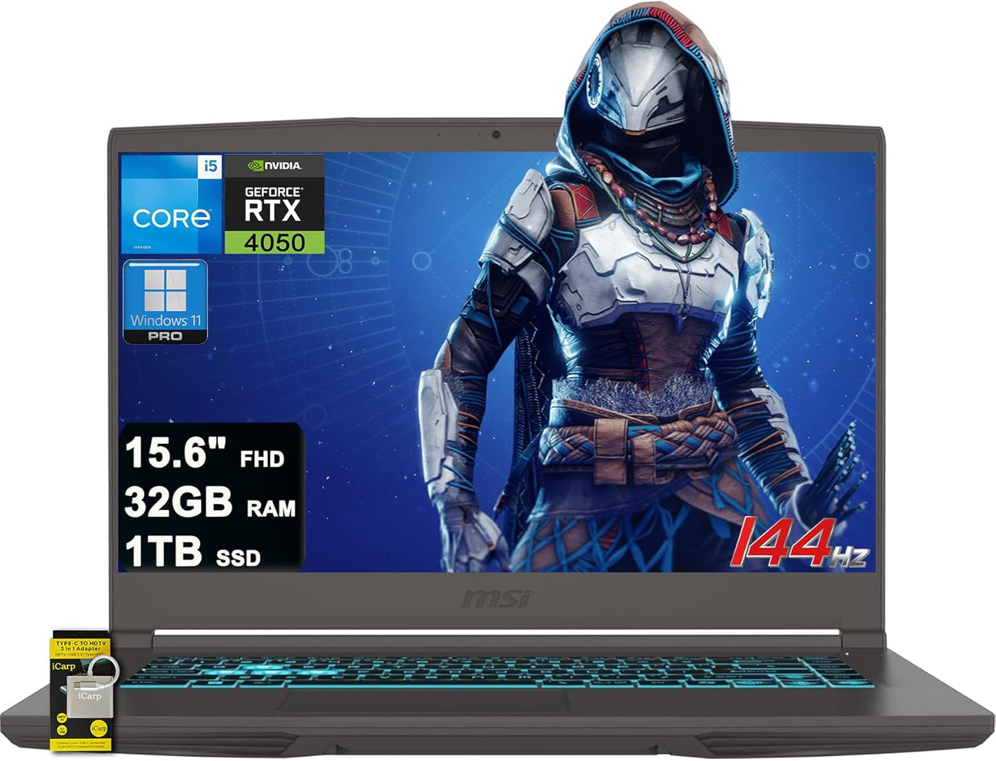 MSI Thin 15 Gaming Laptop with 32GB RAM and 1TB SSD