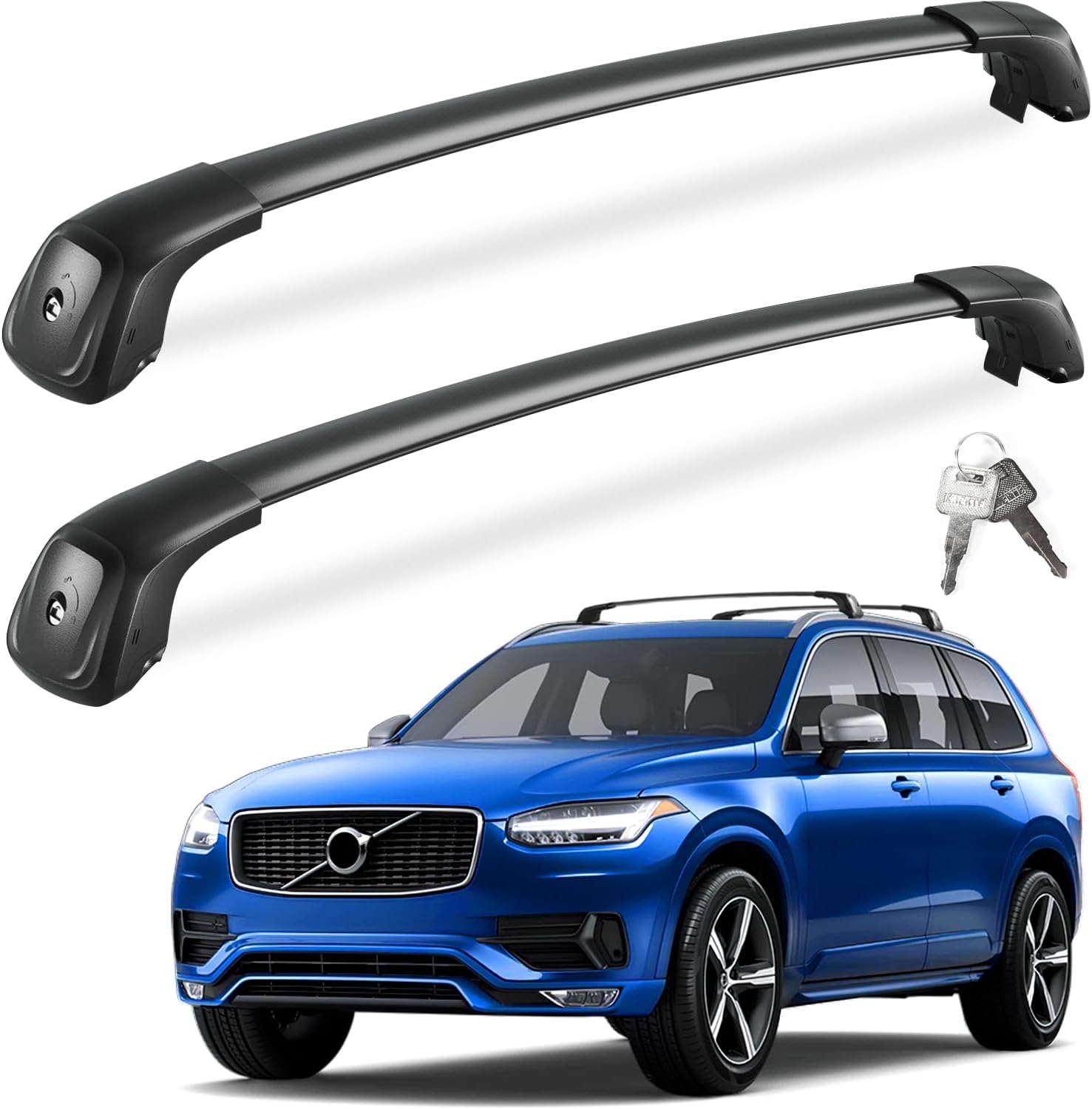 FengYu Lockable Roof Rack Cross Bars for Volvo XC90 2016-2025