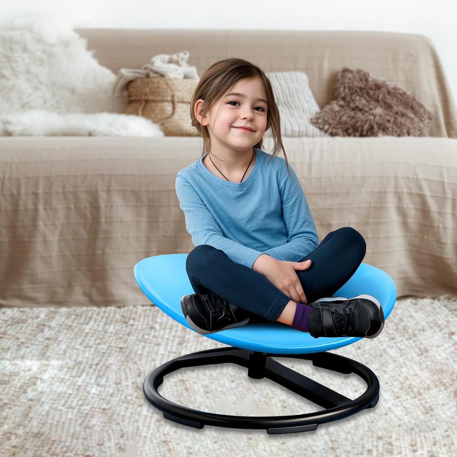 Blue Sensory Spin Chair - Improve Coordination!