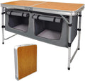 CampLand Outdoor Folding Table Aluminum Lightweight Height Adjustable