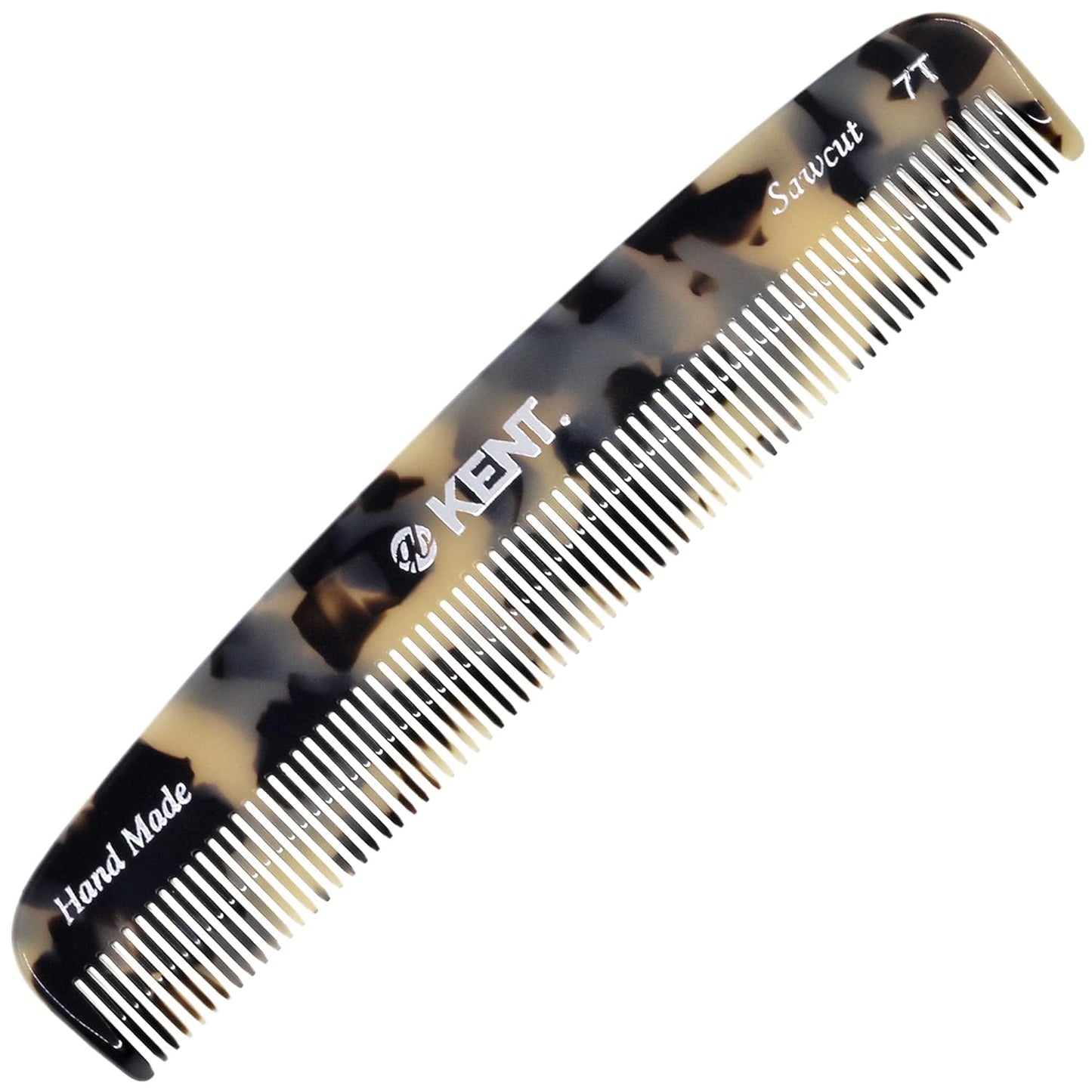 Kent 7T TW Handmade Fine Tooth Pocket Comb for Grooming