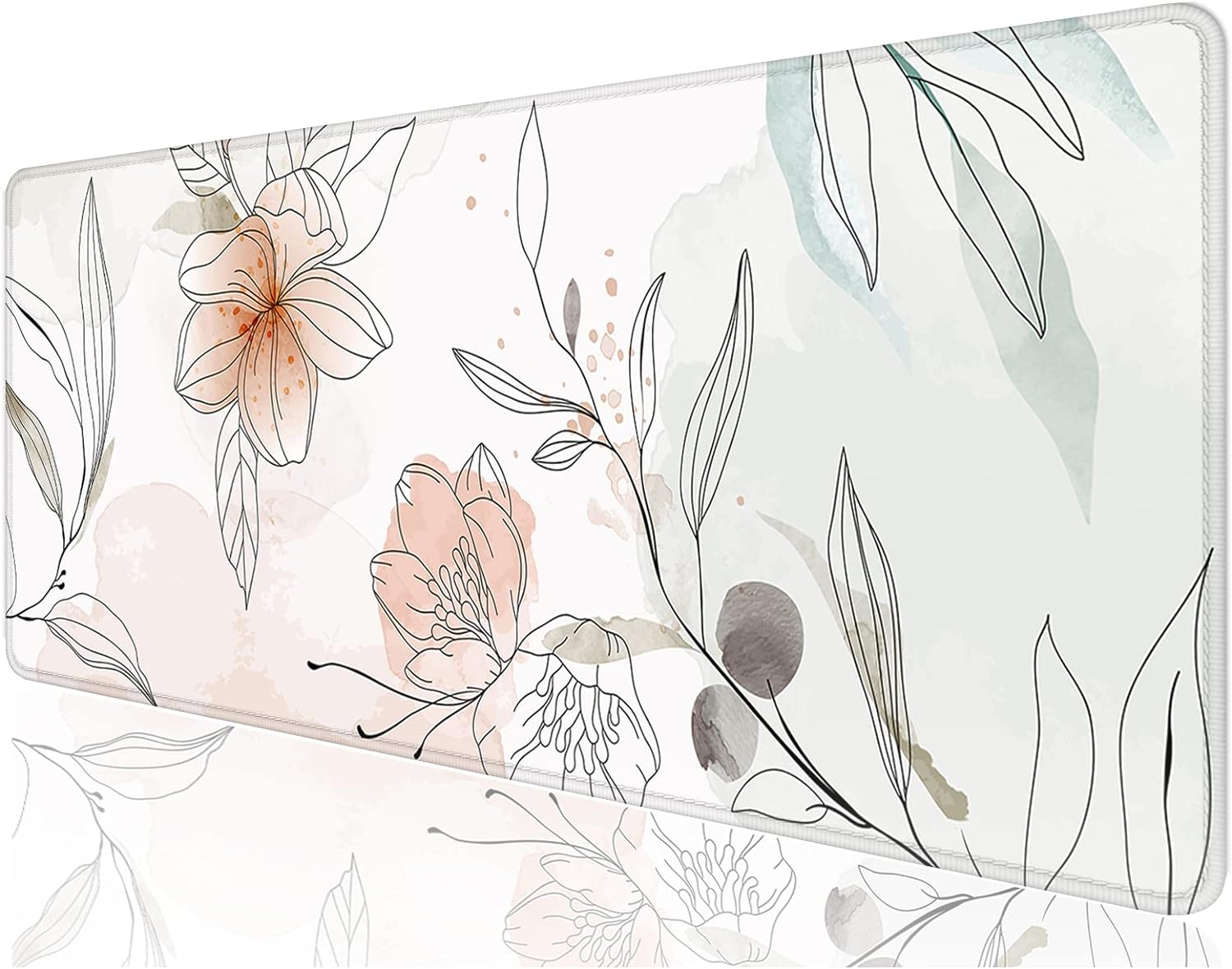 Watercolor Flowers Desk Mat - XXL Gaming Pad for Work & Play