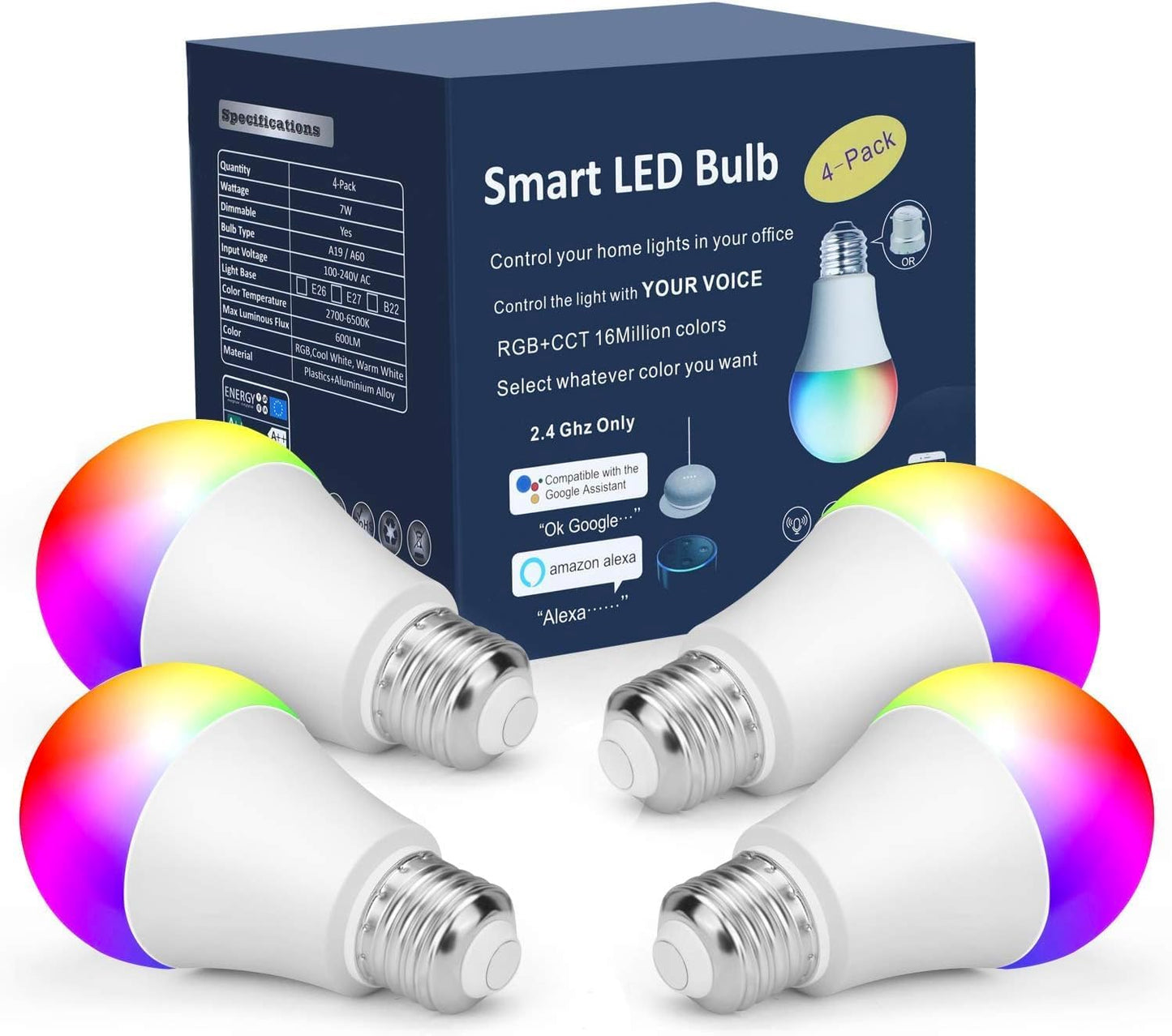 OHLUX Smart Light Bulbs for Alexa & Google Assistant