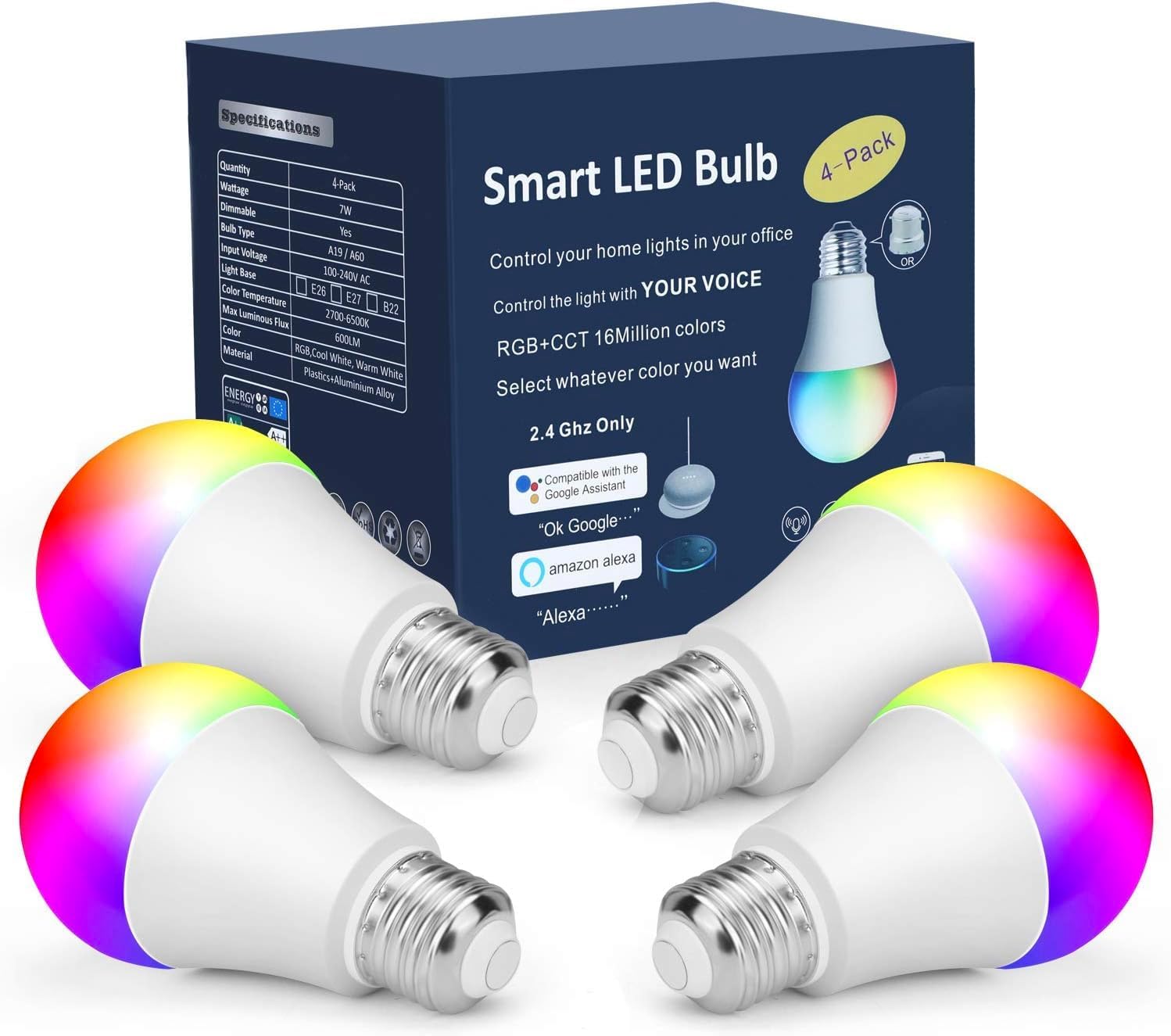 OHLUX Smart Light Bulbs for Alexa & Google Assistant