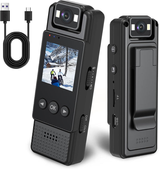 Night Vision Bodycam for Security - HD Mini Cam