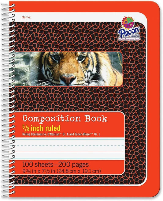 Primary Composition Book: 5/8-in. Ruled, 100 Sheets, Red