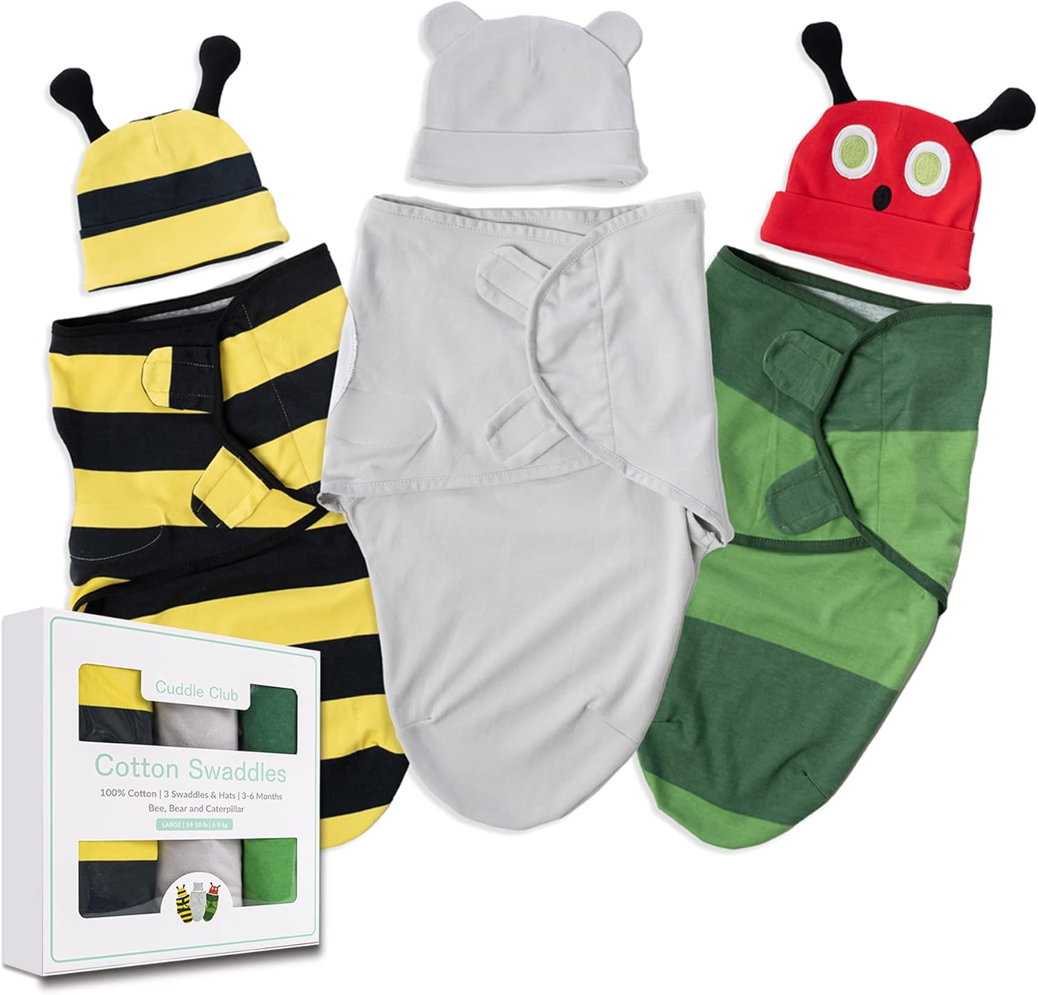 Cuddle Club Baby Swaddle | 100% Cotton Adjustable Wrap