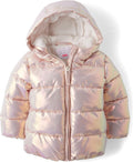 Baby and Toddler Girls Medium Weight Puffer Jacket - Wind & Water 100%