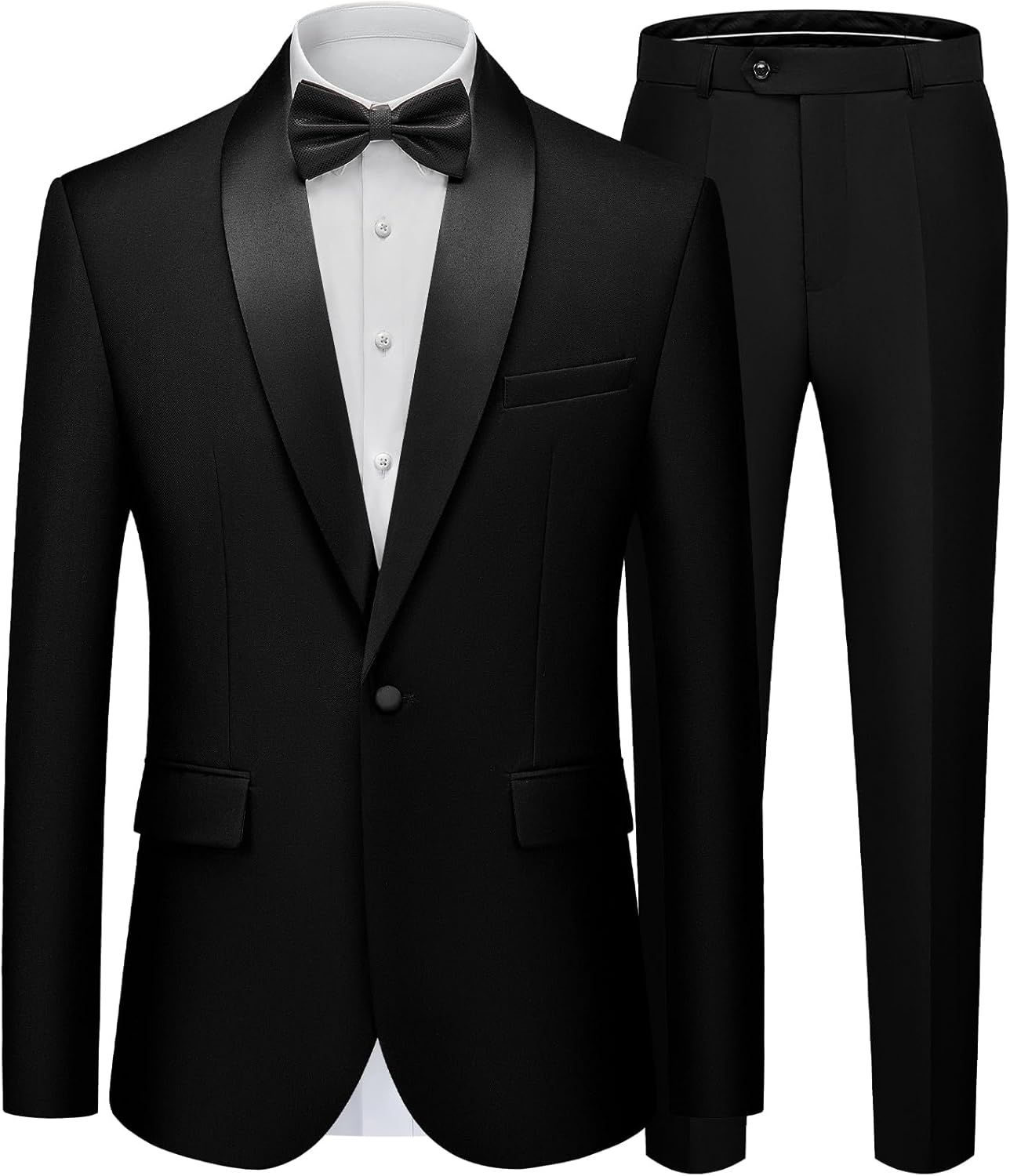WEEN CHARM Men's Slim Fit 2 Piece Suit for Weddings and Events