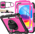 Pink+Black iPad Case for A16 11th/10th Gen 11in/10.9in - Full-Body