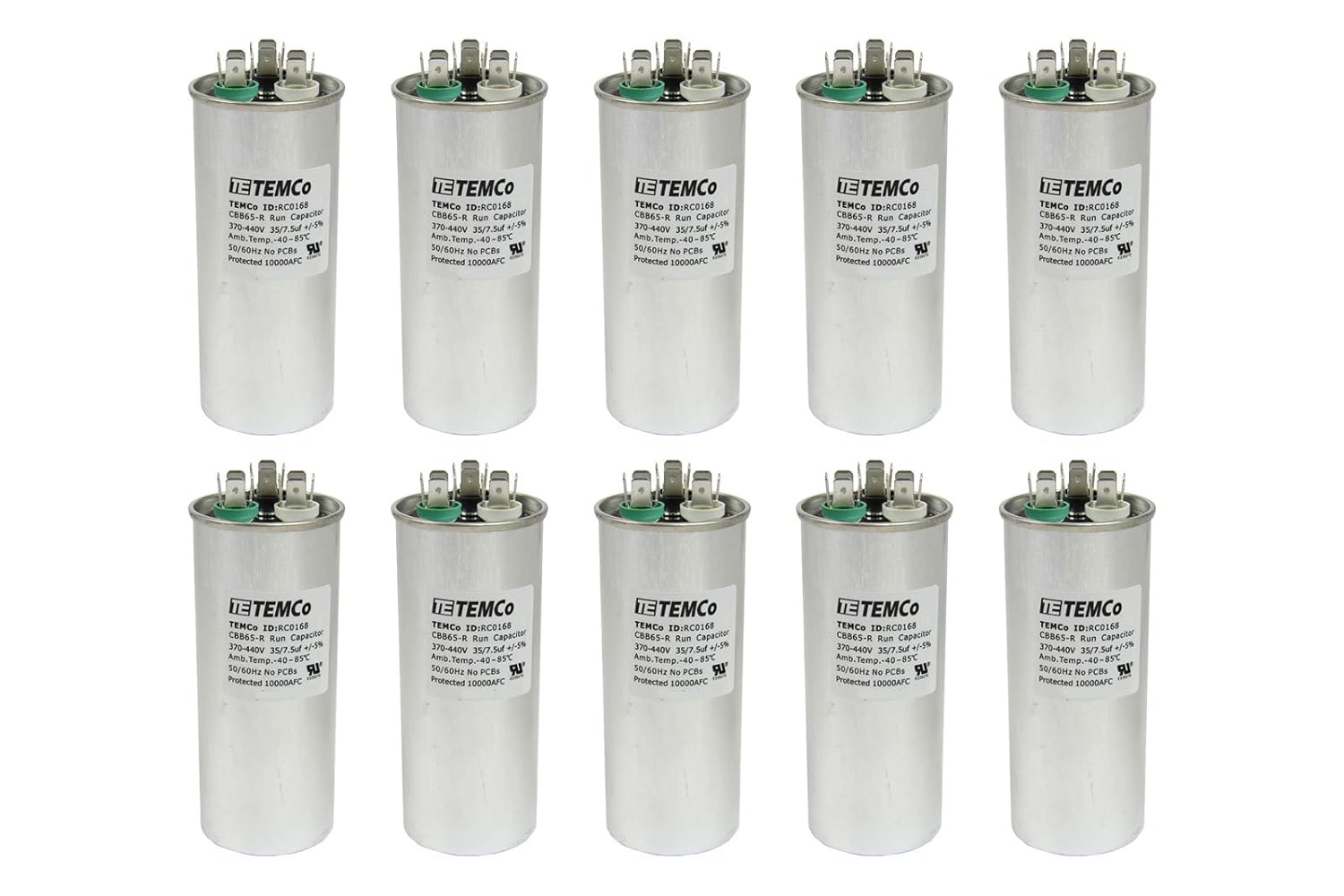 10 Pack Dual Run Capacitor CBB65 for HVAC Applications