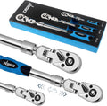 Extendable Flex-Head Ratchet Wrench Set - Telescoping 72-Tooth
