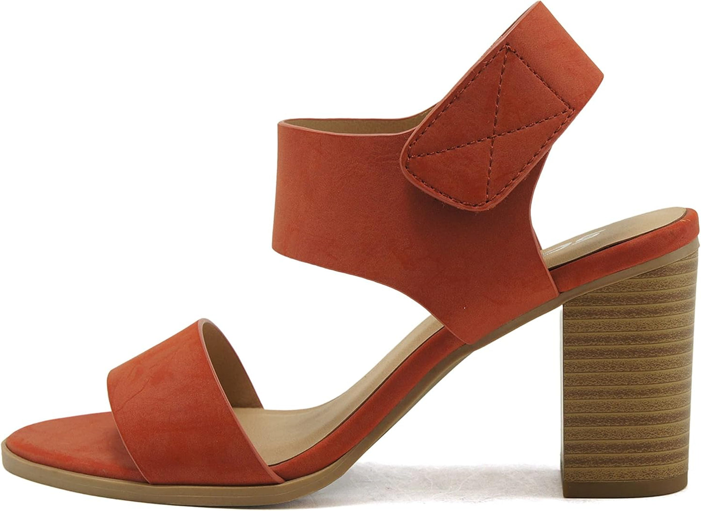 Soda Wait-A Women Open Round Toe Chunky Heel Dress Sandals