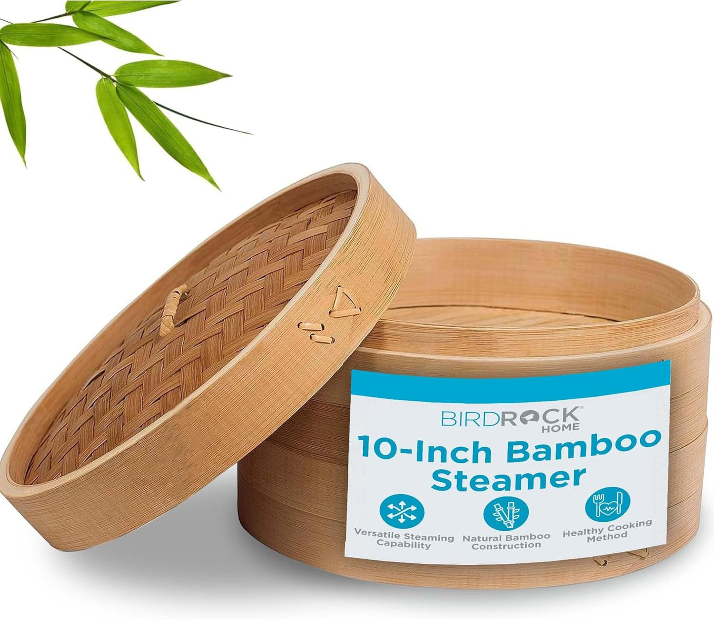 Bamboo Steamer - 2 Tier Design for Healthy Cooking