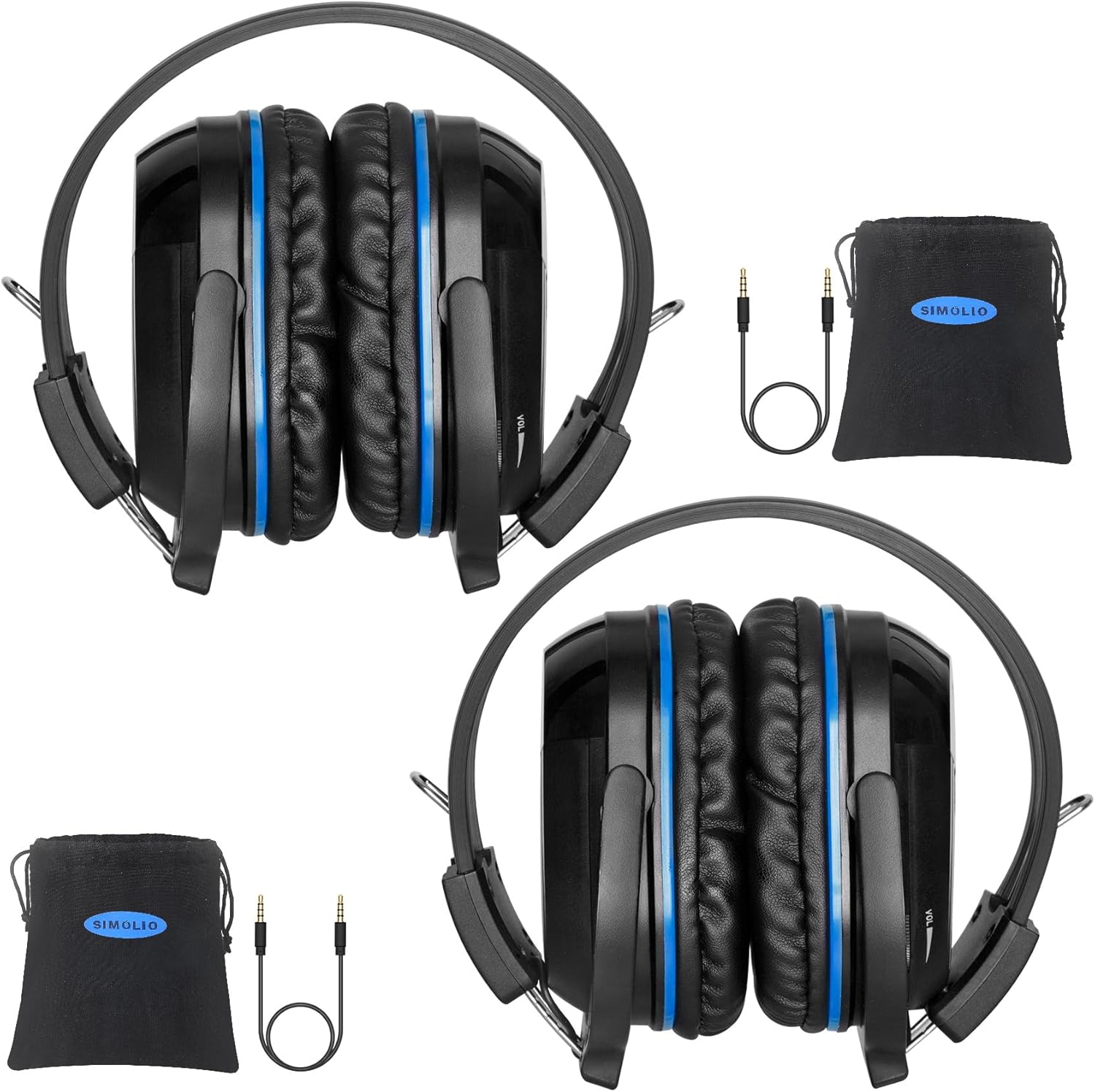 SIMOLIO IR Headphones for Car DVD System - Universal Wireless