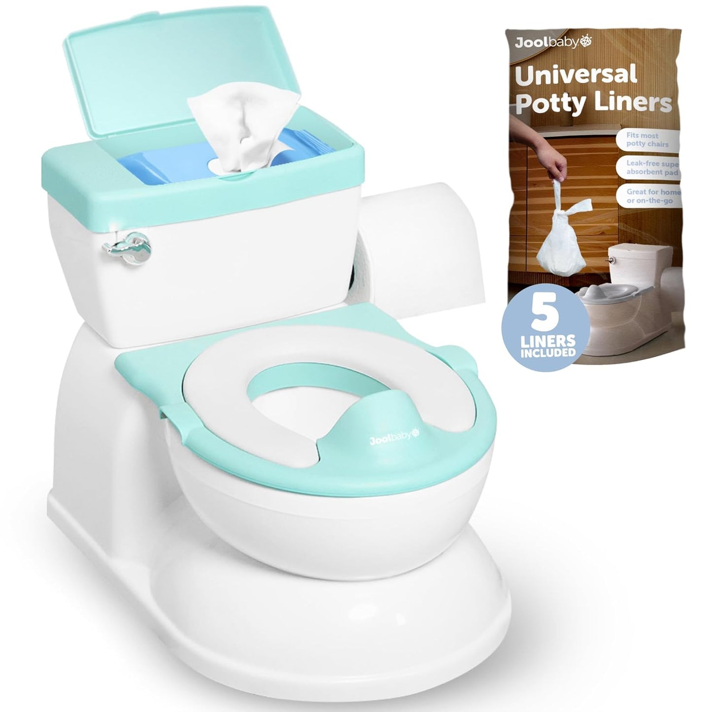 Real Feel 2-in-1 Potty with Wipes Storage for Easy Training