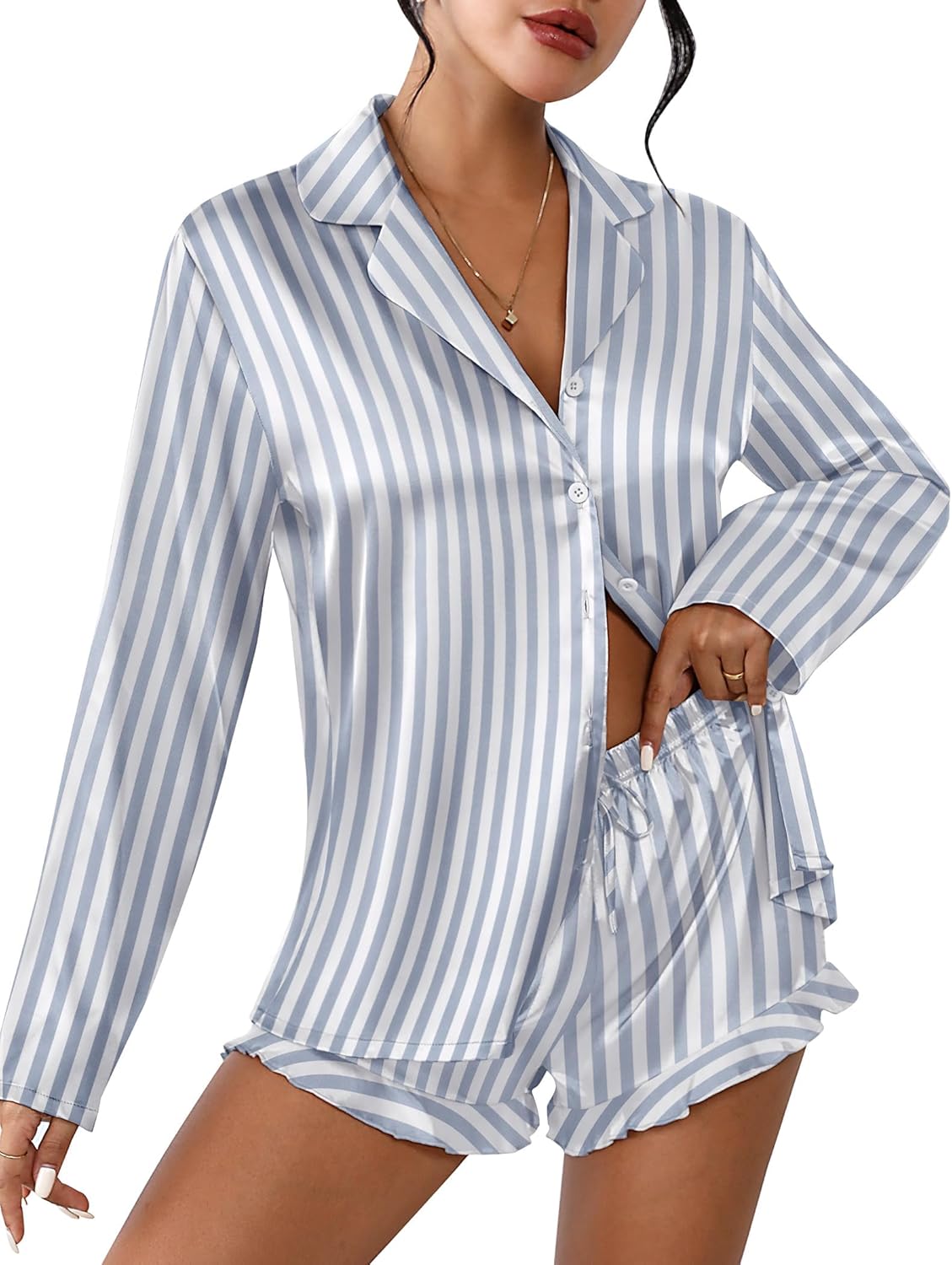 Ekouaer Womens Satin Pajama Sets for Ultimate Comfort and Style
