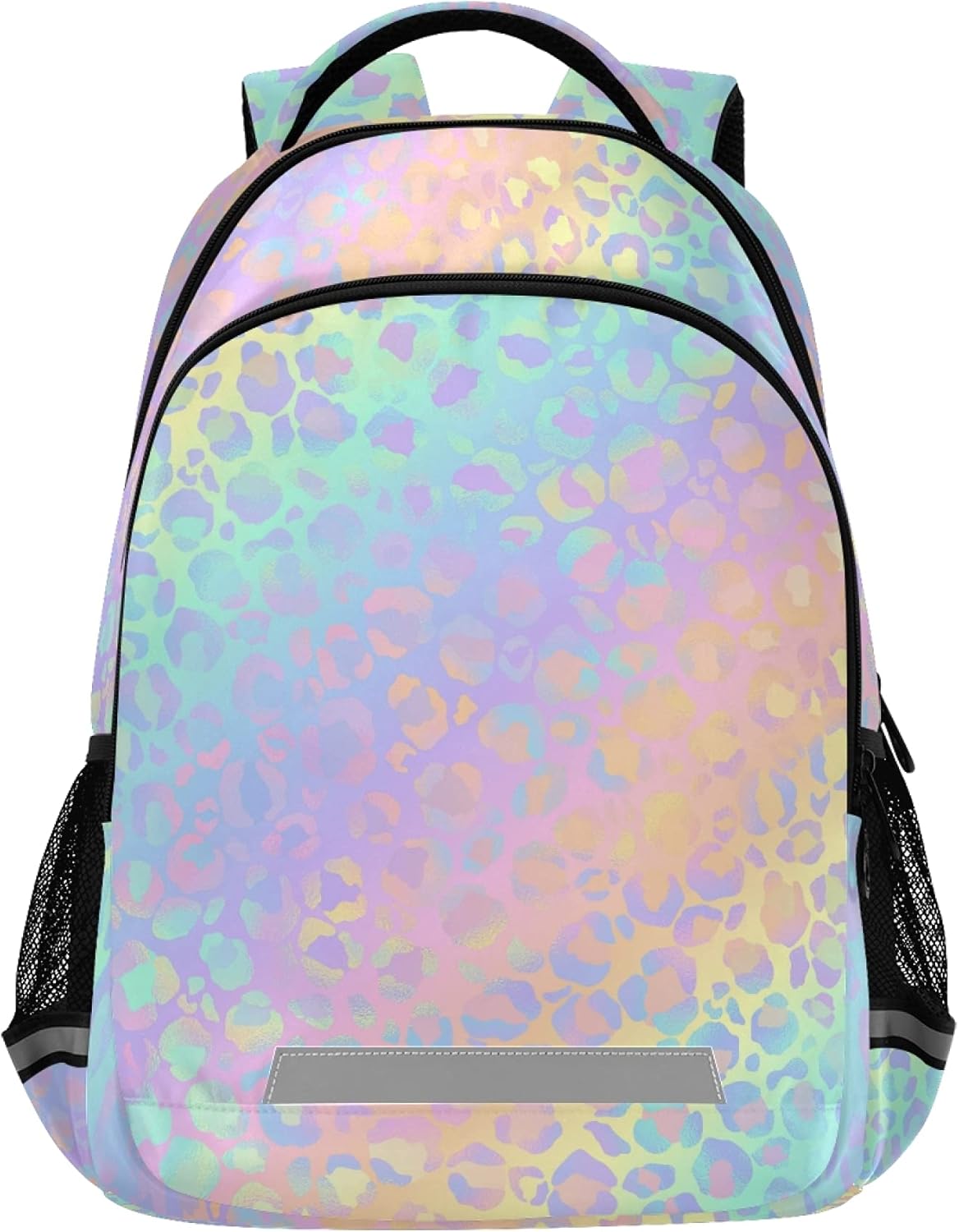 ALAZA Rainbow Leopard Print Backpack for Stylish Kids and Adults