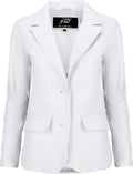 Lambskin Leather Blazer Women 2-Button Classic Cut - Timeless Fit