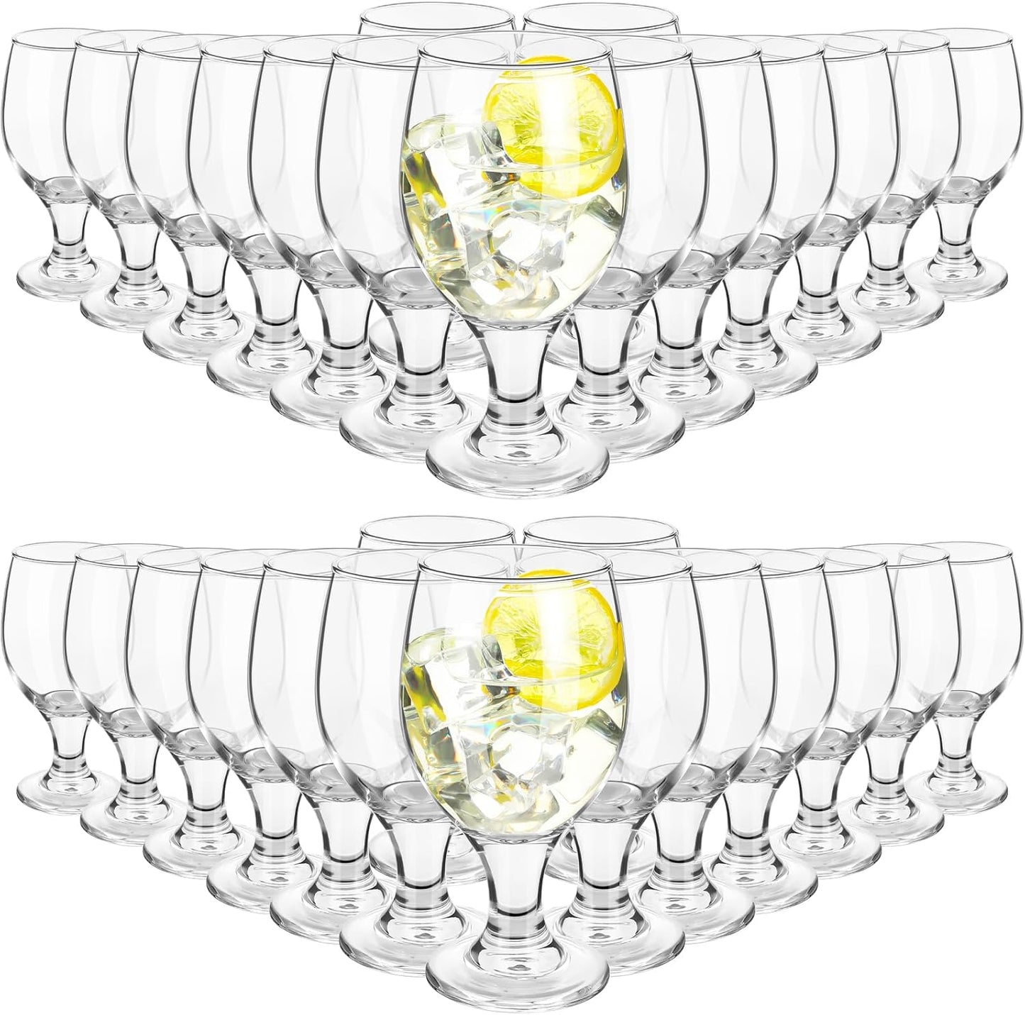 Set of 30 Clear Glasses for Water, Juice, and More