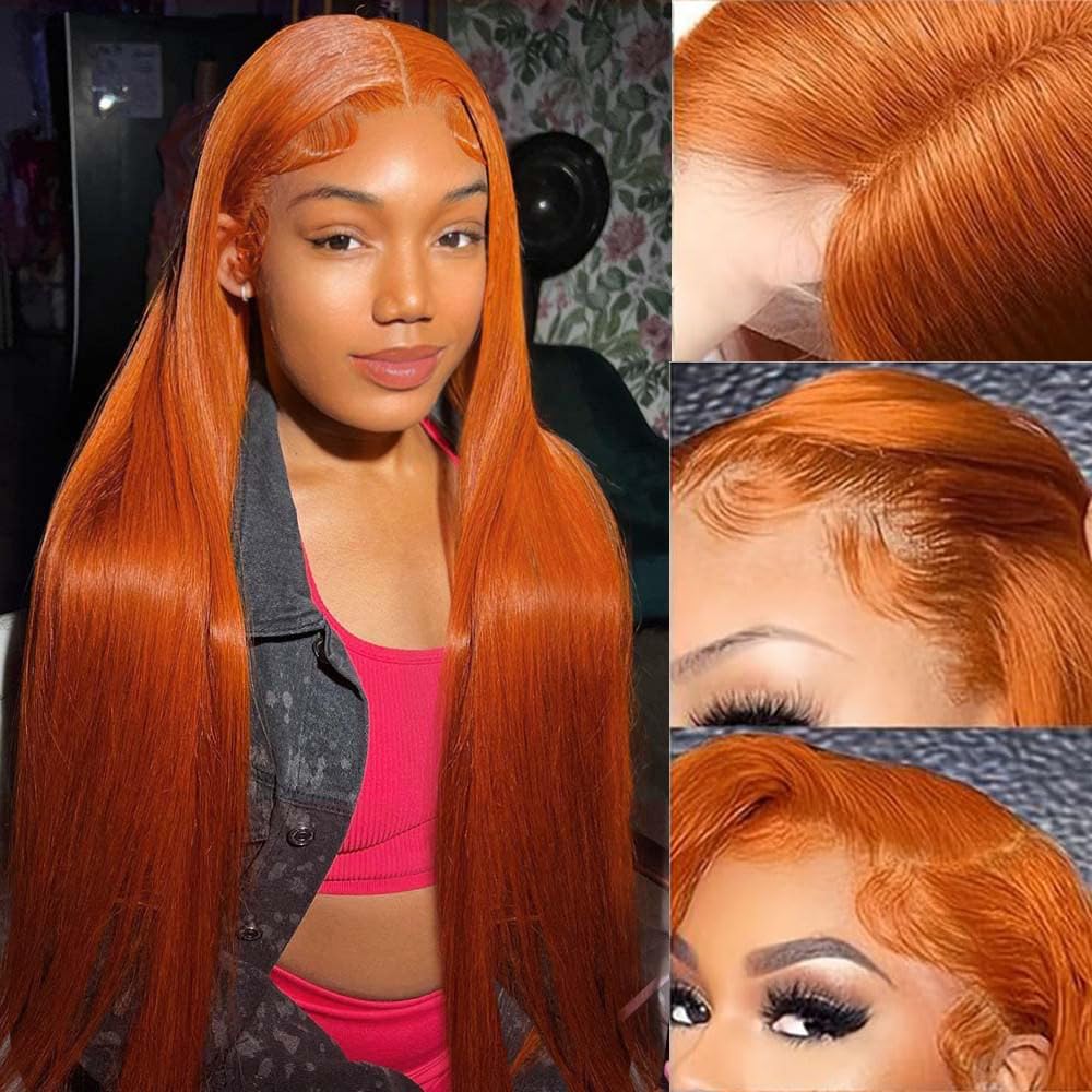 26inch Ginger Lace Front Wigs Human Hair for Fashionable Looks