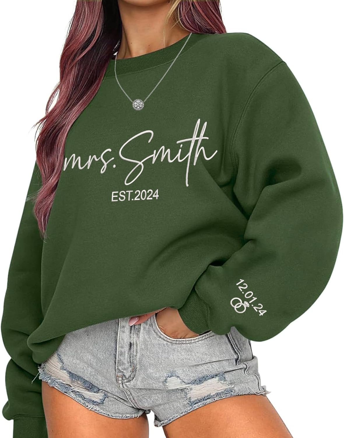 Personalized Mrs. Sweatshirt for Bride-To-Be