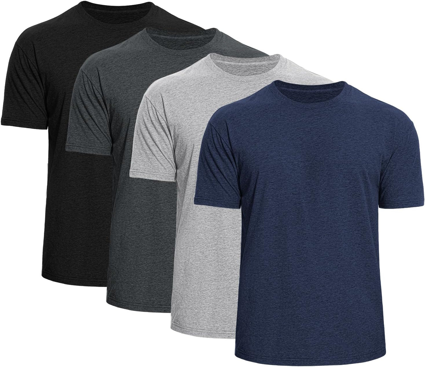 Men's Cotton Crew Neck T-Shirts 4-Pack for Ultimate Comfort