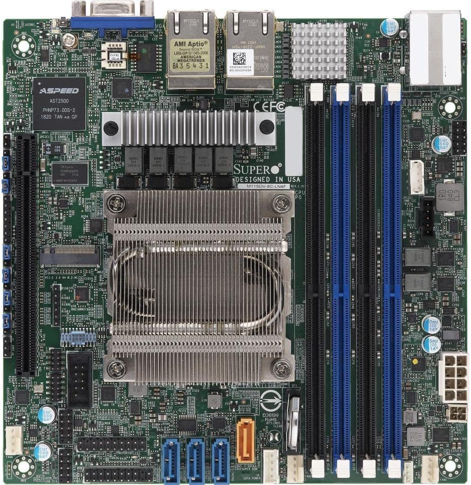 SuperMicro M11SDV-8CT-LN4F Mini-ITX Motherboard with EPYC 3201