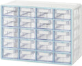 Blue Ginkgo Small 20-Drawer Cabinet - Stackable Clear Organizer