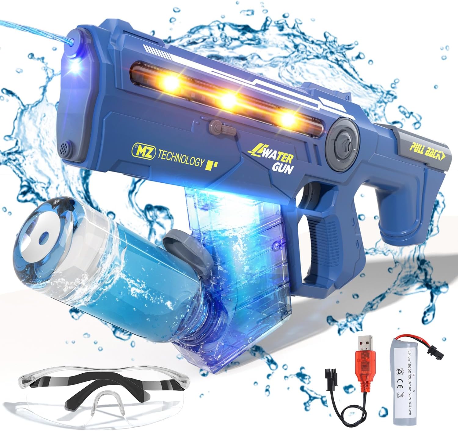 EagleStone Electric Water Gun for Kids & Adults with LED Lights