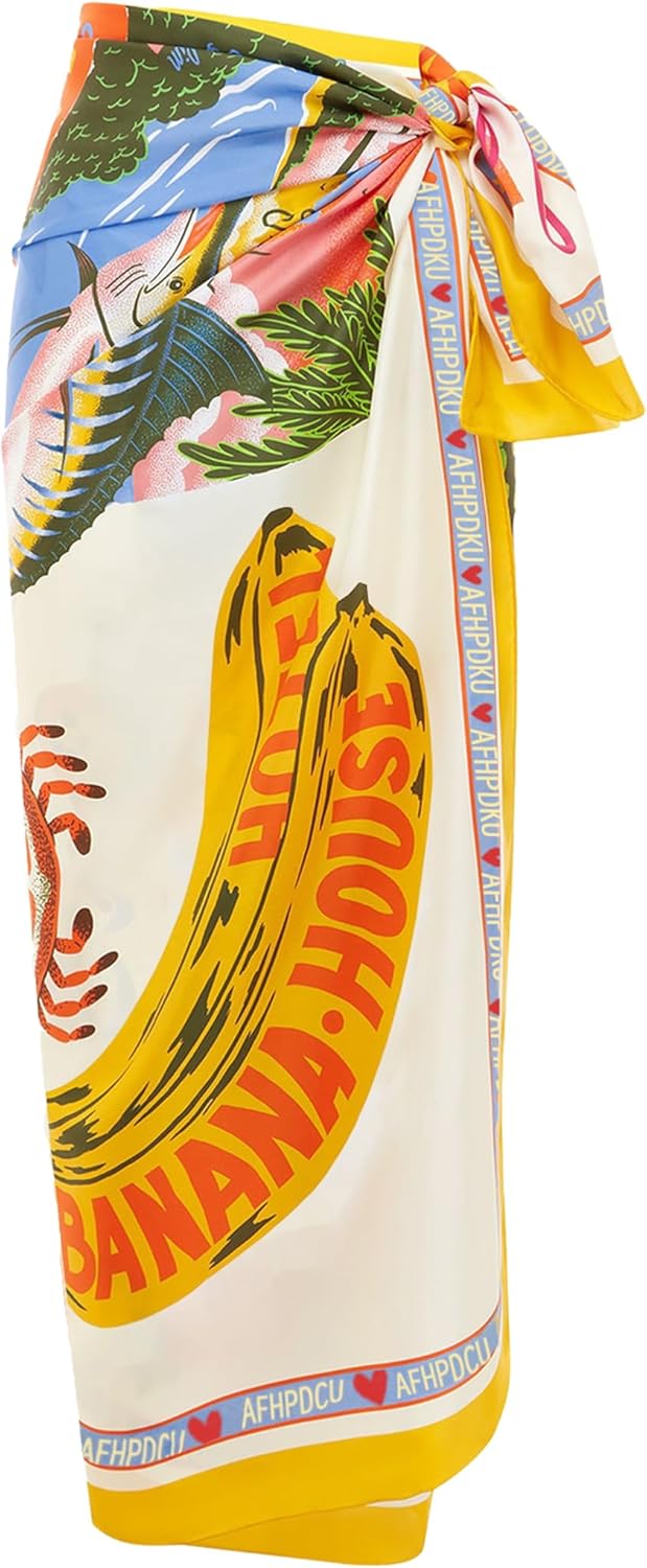 Women's Beach Swimwear Printed Long Sarong Coverups for Fun