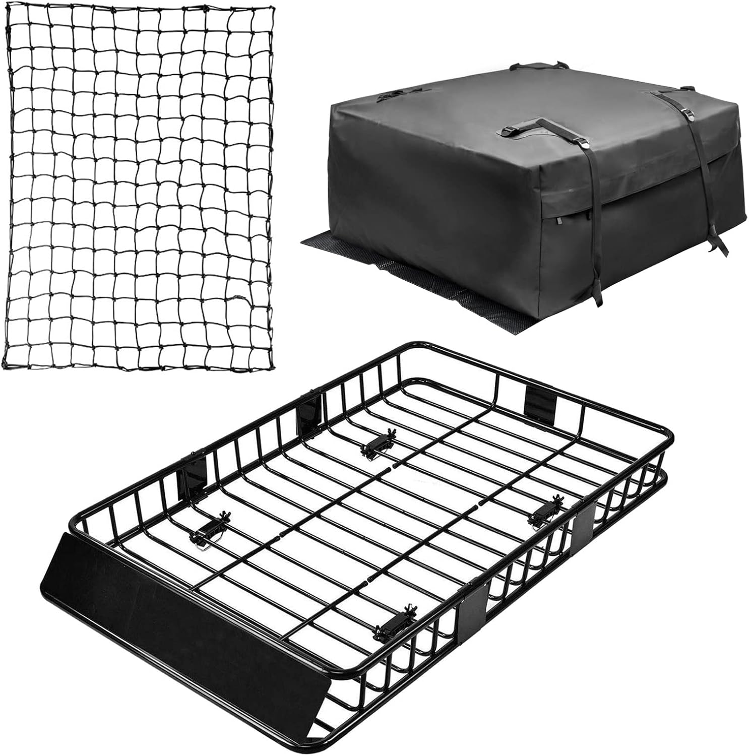 Leader Accessories Roof Rack Cargo Basket Set for SUVs and Vans