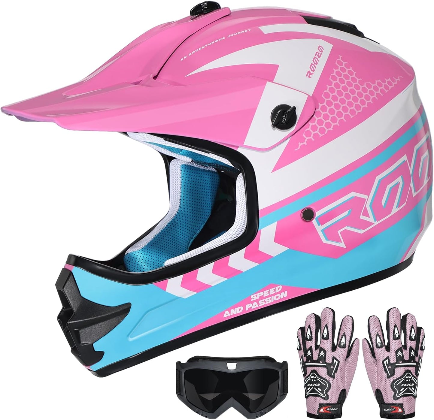 Youth Dirt Bike Helmet DOT Certified for Off-Road Riding