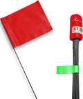 Red Marking Flags 100 Pack - 4x5x30 in Yard Marker Flags